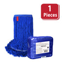 Dark Blue Blended Loop End Heavy Duty Mop Head Replacement, Wet Mop Refills for Industrial and Commercial Use