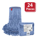 Blended Loop End Heavy Duty Mop Head Replacement, Wet Mop Refills for Commercial and Household Floor Cleaning, Blue