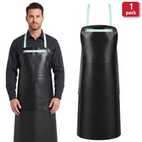 Bison Life Premium Double Layer PVC Leather Heavy Duty Black Work Apron