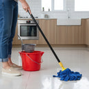 Kleen Handler Microfiber Mop Cloth Heads Replacements with 61" Extendable Handle, 3 Pc Screw On Mop Refill for Commercial & Household Cleaning, Compatible with All Standard US Threading Pole Handle