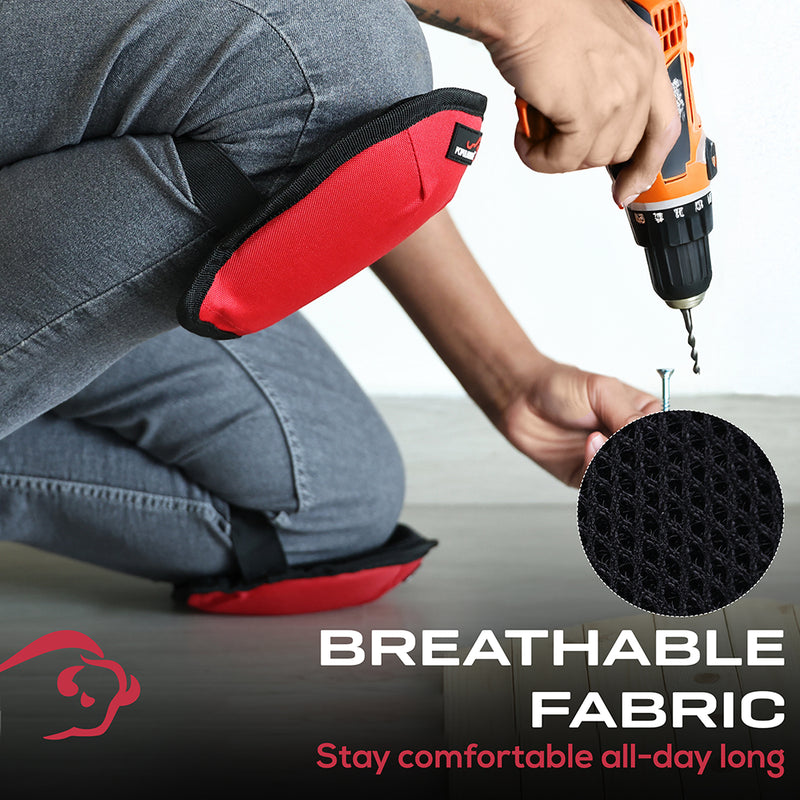 Lightweight Gardening Knee Pads with Removable and Replaceable Foam Pad Insert, Washable Soft Cap Knee Pad, Easy Fit with Adjustable Hook and Loop Velcro Closure Straps