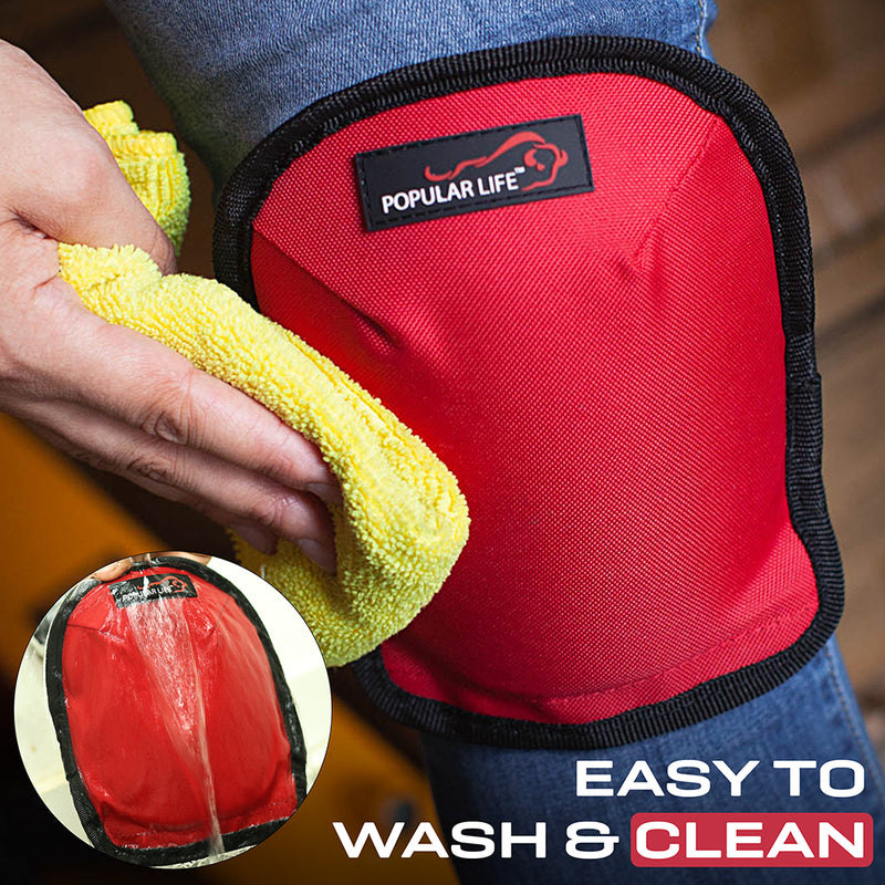 Lightweight Gardening Knee Pads with Removable and Replaceable Foam Pad Insert, Washable Soft Cap Knee Pad, Easy Fit with Adjustable Hook and Loop Velcro Closure Straps