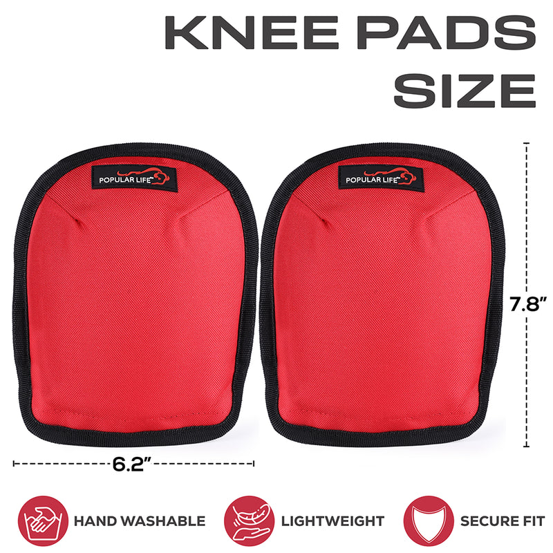 Lightweight Gardening Knee Pads with Removable and Replaceable Foam Pad Insert, Washable Soft Cap Knee Pad, Easy Fit with Adjustable Hook and Loop Velcro Closure Straps