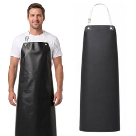 Reusable Nitrile Heavy Duty Industrial Bib Apron, 35" x 48", Chemical-Resistant