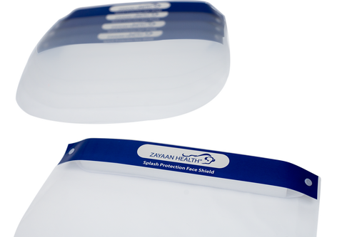 Travel Kit for Family- Set of 6 Disposable Face Mask for Adults and Kids, Disposable-10 Adult Face Shield, 6-Kids Face Shield & 50 Long Cuff Poly Gloves