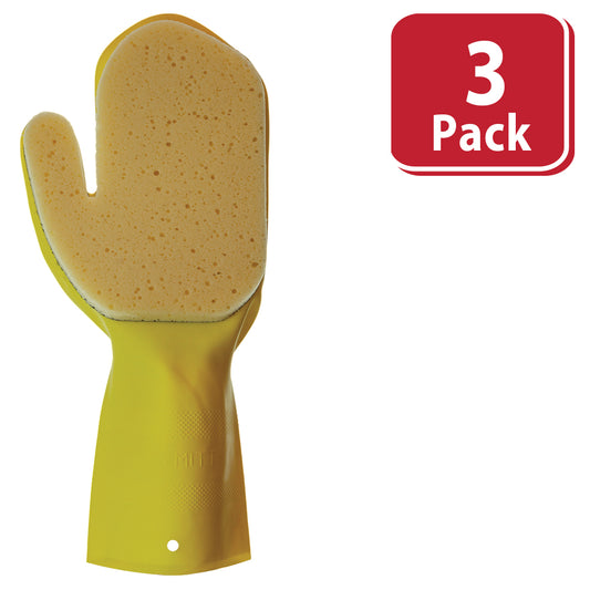 Bison Life Reticulated Sponge Glove - Reusable Cleaning Mitt, Kitchen & Bathroom, Left Hand