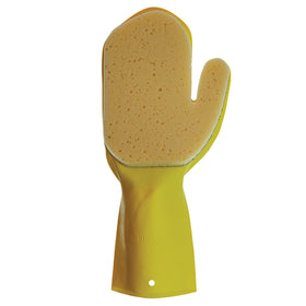 Bison Life Reticulated Sponge Glove - Reusable Cleaning Mitt, Kitchen & Bathroom, Left Hand