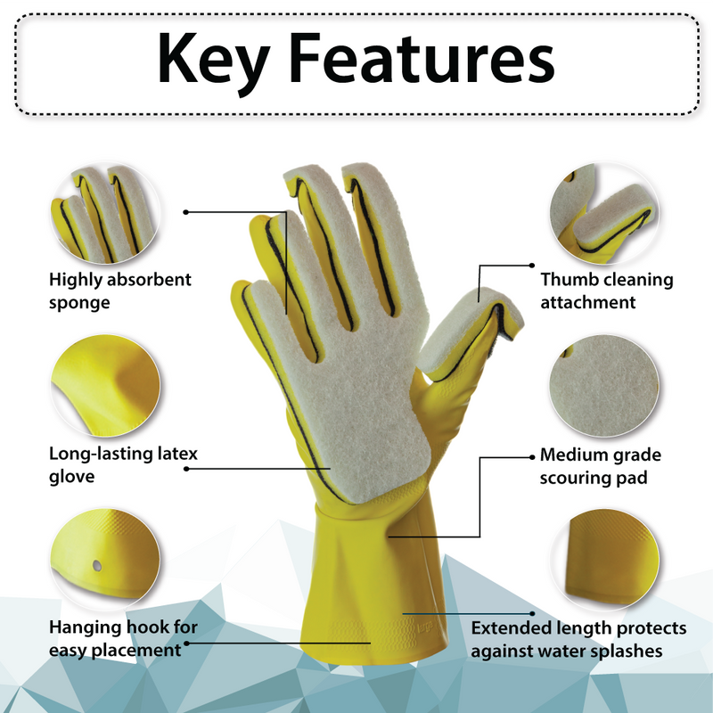 Bison Life White Kleen Mitt — Scratch-Free Fine Grade Scouring Pads, Right-Hand, OSFM