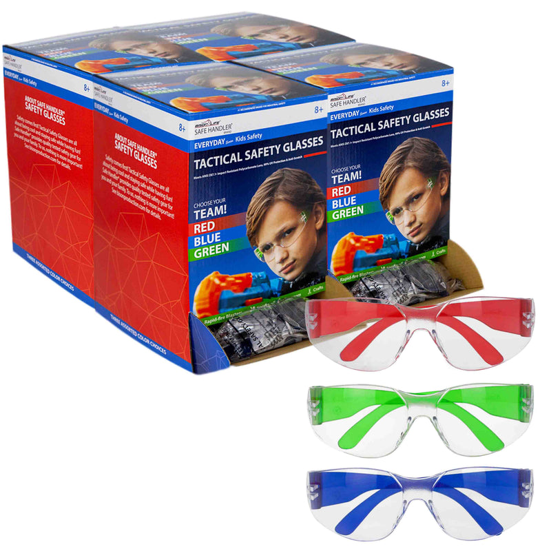Tactical Clear Lens Color Temple Variety Safety Glasses 