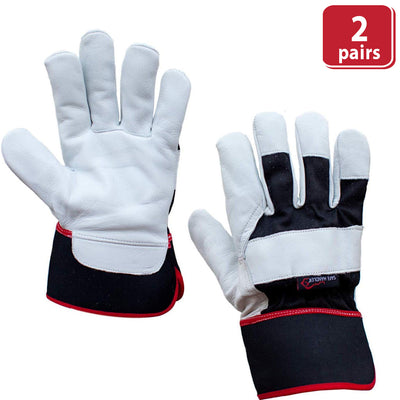 XGrip Buffalo Leather Work Gloves With Knuckle Protection - Bison Life