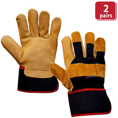 XGrip Camel Leather Work Gloves With Knuckle Protection - Bison Life