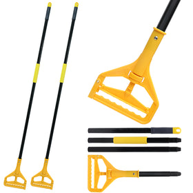 Bison Life 61-Inch Extendable Mop Handle with Quick Change for Wet Mop, Side Gate Mop Stick