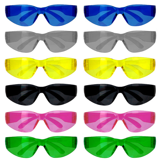 Bison Life Keystone wraparound Color Lens Safety Glasses, Impact resistant, ANSI Z87.1