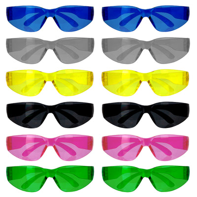 Keystone Full Color Polycarbonate Safety Glasses with Colored Lenses, Anti-Scratch