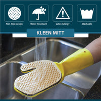Kleen Mitt Pet Grooming Mitt Refill - Studded Bristle Massage Pad, Yellow, Left Hand