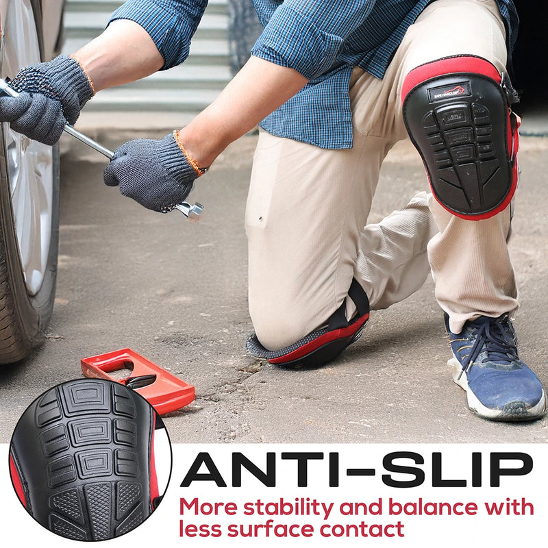 Safe Handler Professional Knee Pads with Ergonomic Gel Cushion and Foam Padding, Adjustable Hook & Loop Buckle Straps for Work, Construction, Flooring, Gardening, Carpentry, Roofing, Cleaning & More