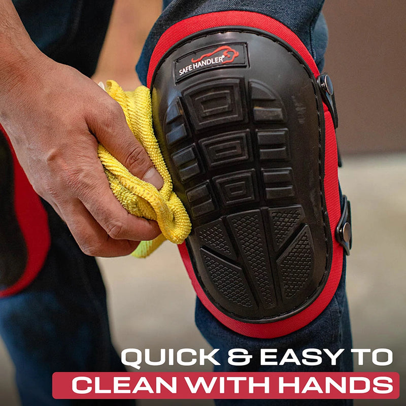 Safe Handler Professional Knee Pads with Ergonomic Gel Cushion and Foam Padding, Adjustable Hook & Loop Buckle Straps for Work, Construction, Flooring, Gardening, Carpentry, Roofing, Cleaning & More