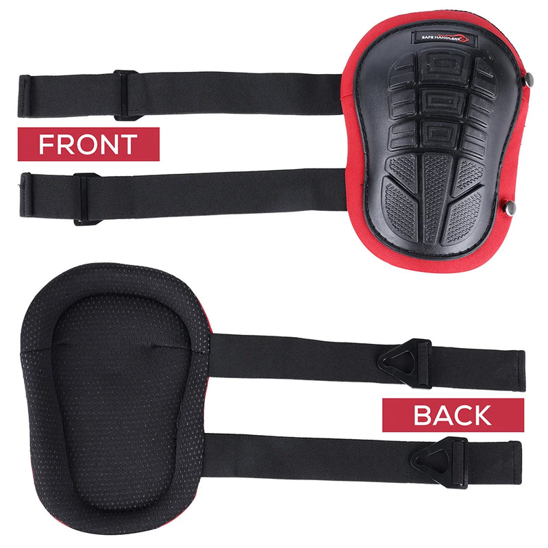 Safe Handler Professional Knee Pads with Ergonomic Gel Cushion and Foam Padding, Adjustable Hook & Loop Buckle Straps for Work, Construction, Flooring, Gardening, Carpentry, Roofing, Cleaning & More