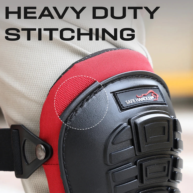 Safe Handler Professional Knee Pads with Ergonomic Gel Cushion and Foam Padding, Adjustable Hook & Loop Buckle Straps for Work, Construction, Flooring, Gardening, Carpentry, Roofing, Cleaning & More