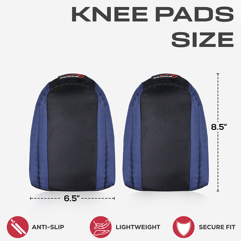 Safe Handler Flooring & Roofing Knee Pads for Men and Women with Soft EVA Foam Padding and Adjustable Velcro Straps, Lightweight Knee Protection