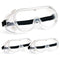 Bison Life 3-Pack Clear Anti-Fog Safety Goggles, ANSI Z87.1, Adjustable Strap, Over Glasses Protection