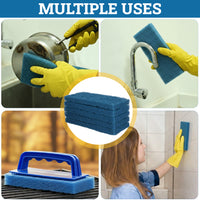 Bison Life Blue Medium Duty Scouring Pads, 10x4.6in Scrub Sponge, Kitchen & Bath