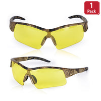 Bison Life CamoJax Outdoor Safety Glasses with Wind-Resistant Eye Protection, ANSI Z87.1