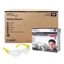 Crystal Clear Lens Color Temple Safety Glasses, Anti-scratch coating