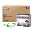 Crystal Clear Lens Color Temple Safety Glasses, Anti-scratch coating