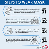 3- Layer Blue Disposable Elastic Ear Loop Non-Woven Face Mask