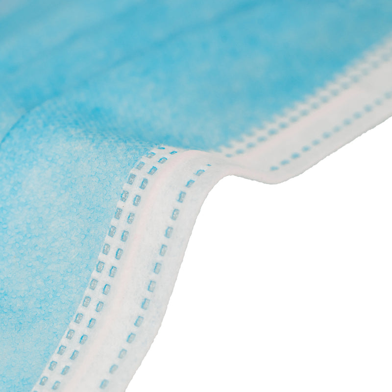 3- Layer Blue Disposable Elastic Ear Loop Non-Woven Face Mask