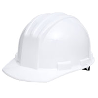 Bison Life Impact Pro Safety Hard Hat, 4-Point Ratchet Suspension, White, ANSI Z89.1, 1 Pack