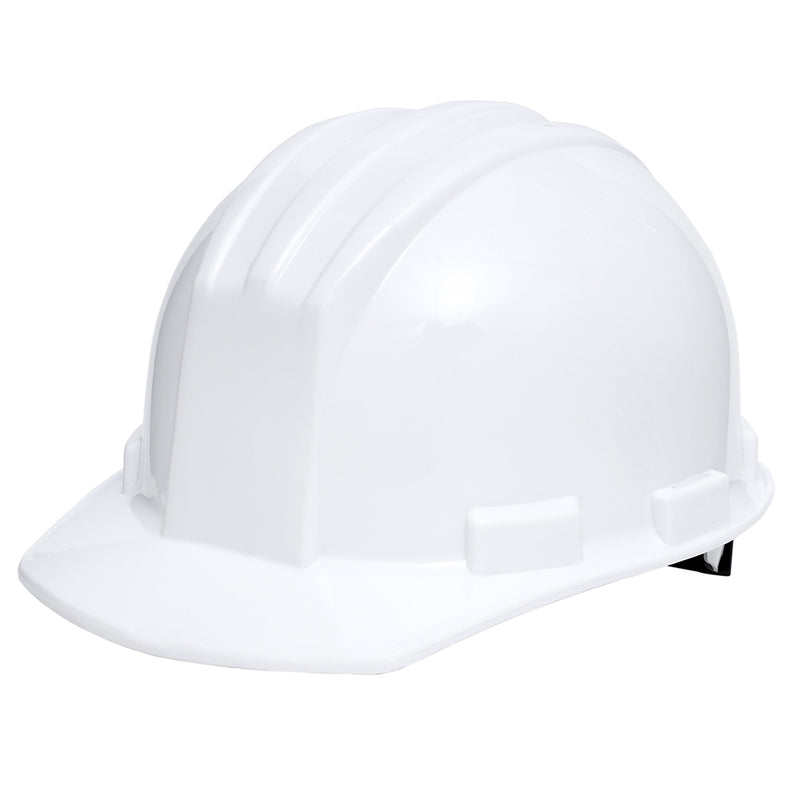 Bison Life Impact Pro Safety Hard Hat, 4-Point Ratchet Suspension, White, ANSI Z89.1, 1 Pack