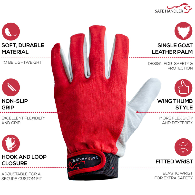 Bison Life Eco-Friendly Assembly Gloves with Secure Loop Closure and Fitted Wrist Design