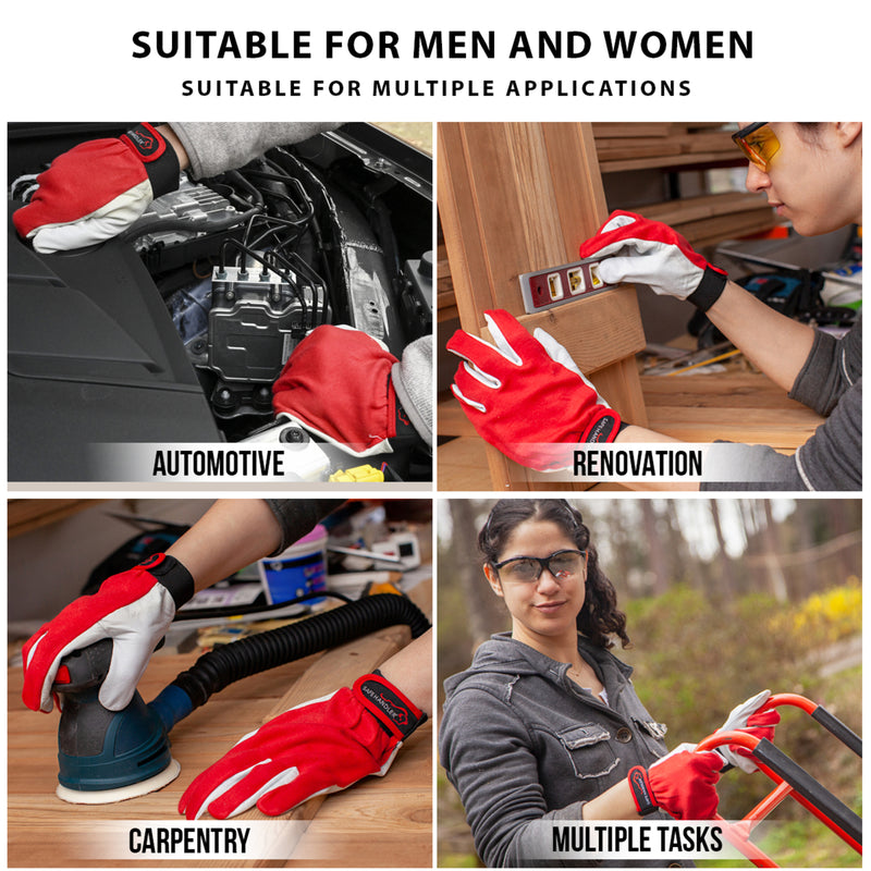 Bison Life Eco-Friendly Assembly Gloves with Secure Loop Closure and Fitted Wrist Design