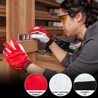 Bison Life Eco-Friendly Assembly Gloves with Secure Loop Closure and Fitted Wrist Design