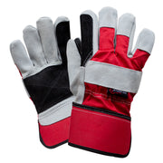 Bison Life Supreme Rigger Gloves, Wide 3" Safety Cuff, Grade A Split Leather, Industrial