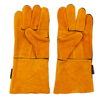 Bison Life Brown Reinforced Welding Leather Gloves, Heat Resistant