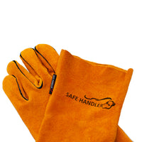 Bison Life Brown Reinforced Welding Leather Gloves, Heat Resistant