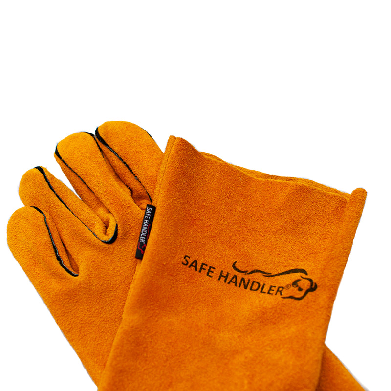 Bison Life Brown Reinforced Welding Leather Gloves, Heat Resistant