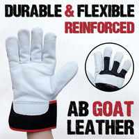 Bison Life XGrip Goat Leather Work Gloves With Knuckle Protection