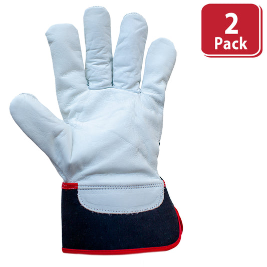 SAFE HANDLER XGrip Goat Leather Gloves Black/White/Red - View 8