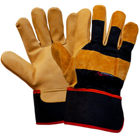 Bison Life XGrip Camel Leather Work Gloves With Knuckle Protection