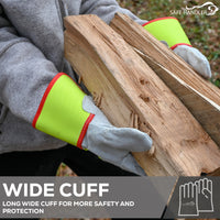 Bison Life Reflect Pro Rigger Gloves, High Visibility, Split Leather