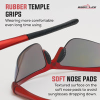 Bison Life Sport MTX  Anti-Fog Safety Glasses, Wraparound Outdoor Sports Eyewear, ANSI Z87.1