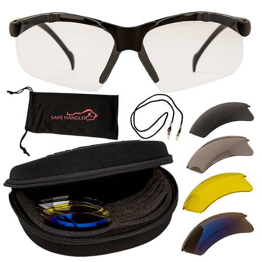 Bison Life Valkyrie Shooting Safety Glasses Kit with 5 Interchangeable Lenses, ANSI Z87.1, 1 Pack