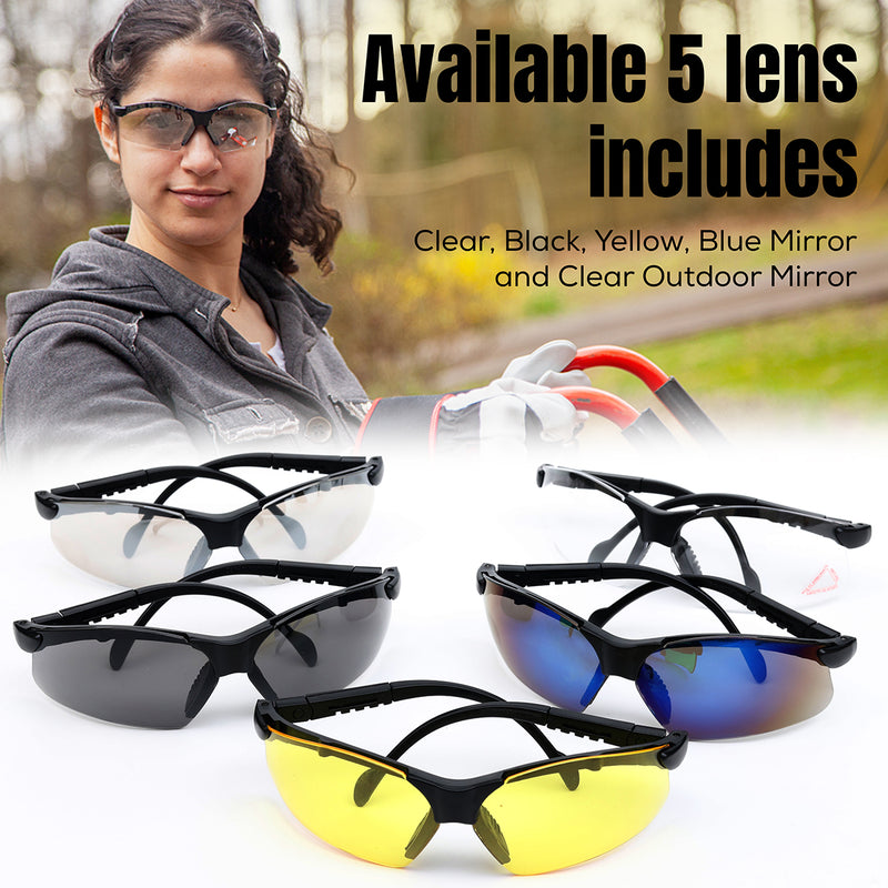 Bison Life Valkyrie Shooting Safety Glasses Kit with 5 Interchangeable Lenses, ANSI Z87.1, 1 Pack