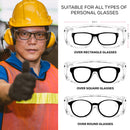 Diamont Vented Over Clear Safety Glasses, ANSI Z87.1, Anti-Scratch