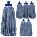 Kleen Handler Screw-on Wet Mop Replacement Head with Plastic Screw Head, Pack of 6