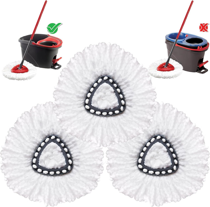 Microfiber Spin Mop Replacement Heads Compatible with O Ceda EasyWring 1 Tank System, Large
